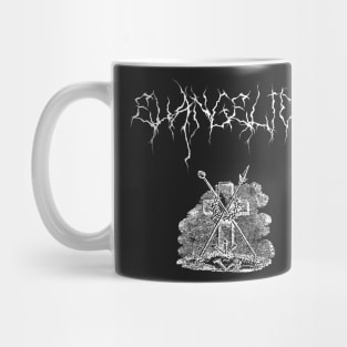 Black Metal Cross Euangelion Gospel Good News Mug